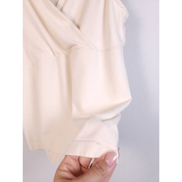 Wolford Tank Top Light Ivory Medium Basic Wrap Bust Slim Sleeveless Stretch - Picture 11 of 12